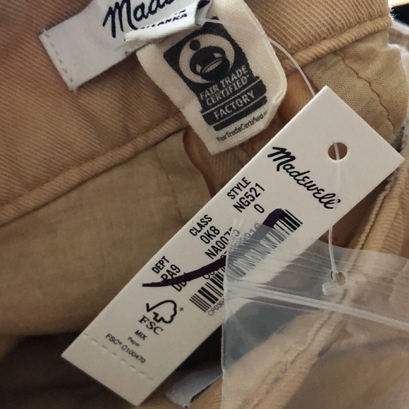 Madewell The Harlow Wide Leg Pants High Rise Tan NWT 0 - Picture 9 of 10